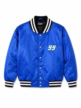 Vintage Carl Edwards #99 NASCAR Chase Authentics Blue Racing Jacket Mens Large